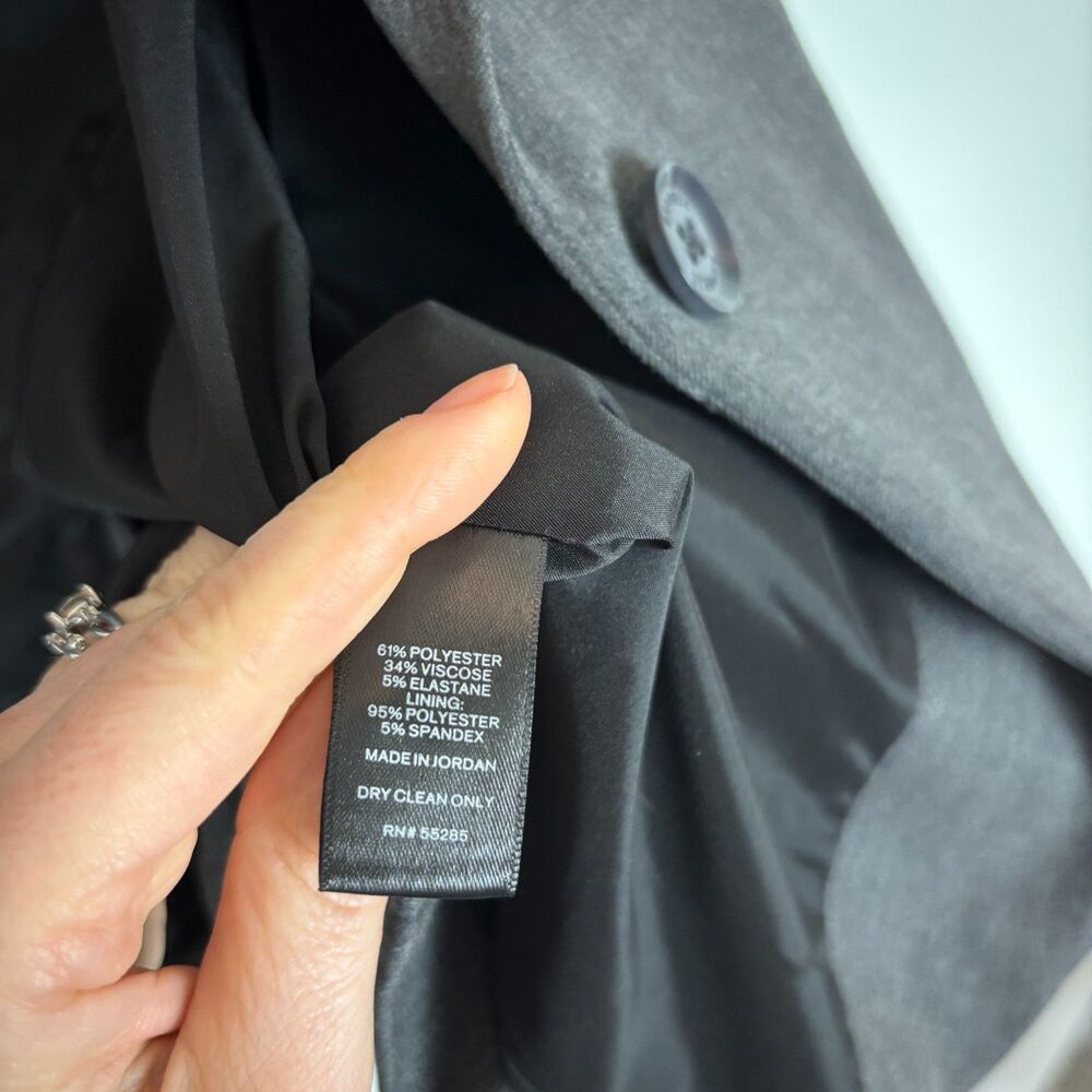 Express Editor Fitted Gray One Button Blazer Wome… - image 3